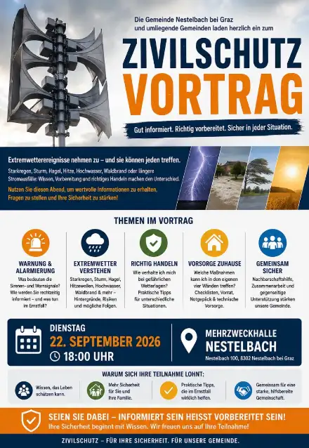 Plakat Zivilschutzvortrag